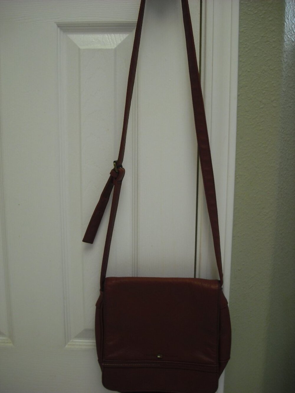 Tommy Hilfiger Red Leather Crossbody Purse